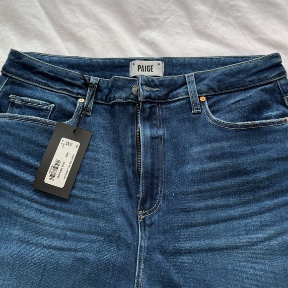 Paige Denim Stella High-rise Straight Leg Sz 32 in Soleil Destructed Wash - Picture 10 of 10